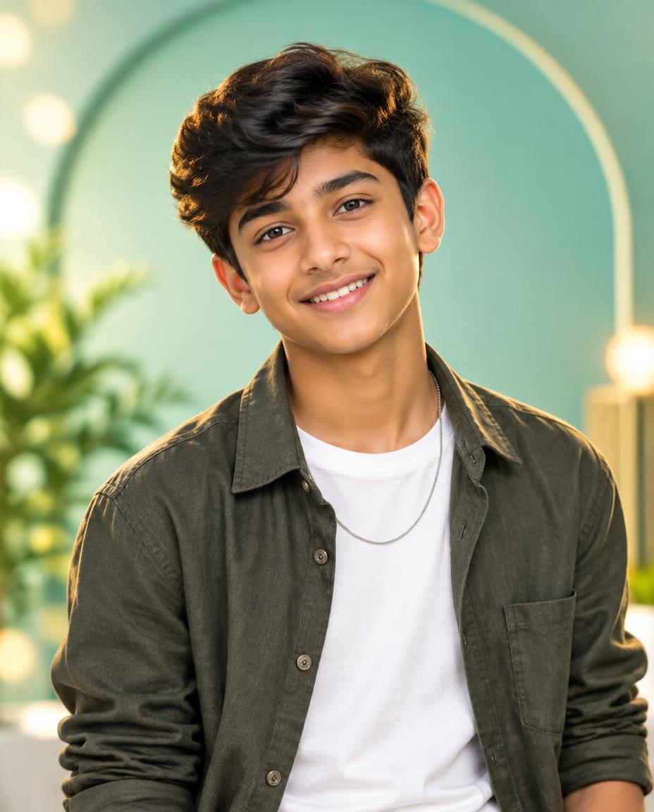 Smiling Indian teens portrait